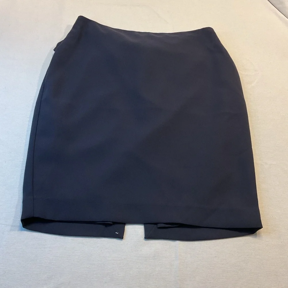 Express Women's Navy Blue Pencil Straight Skirt w/Bow &‎ Zipper on Back